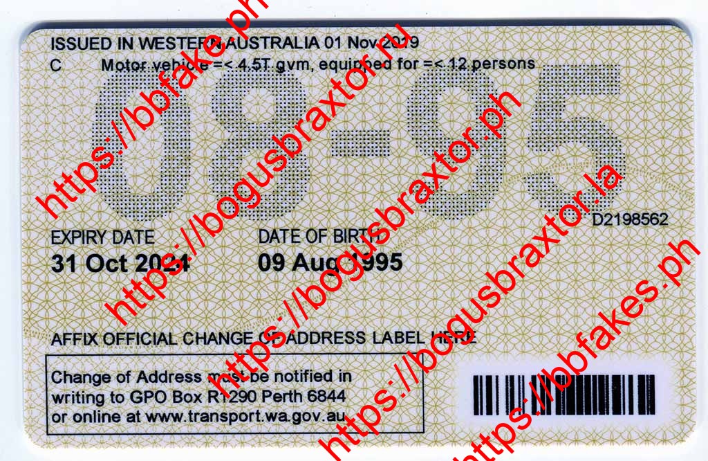 Western Australia Provisional Fake ID - Image 4